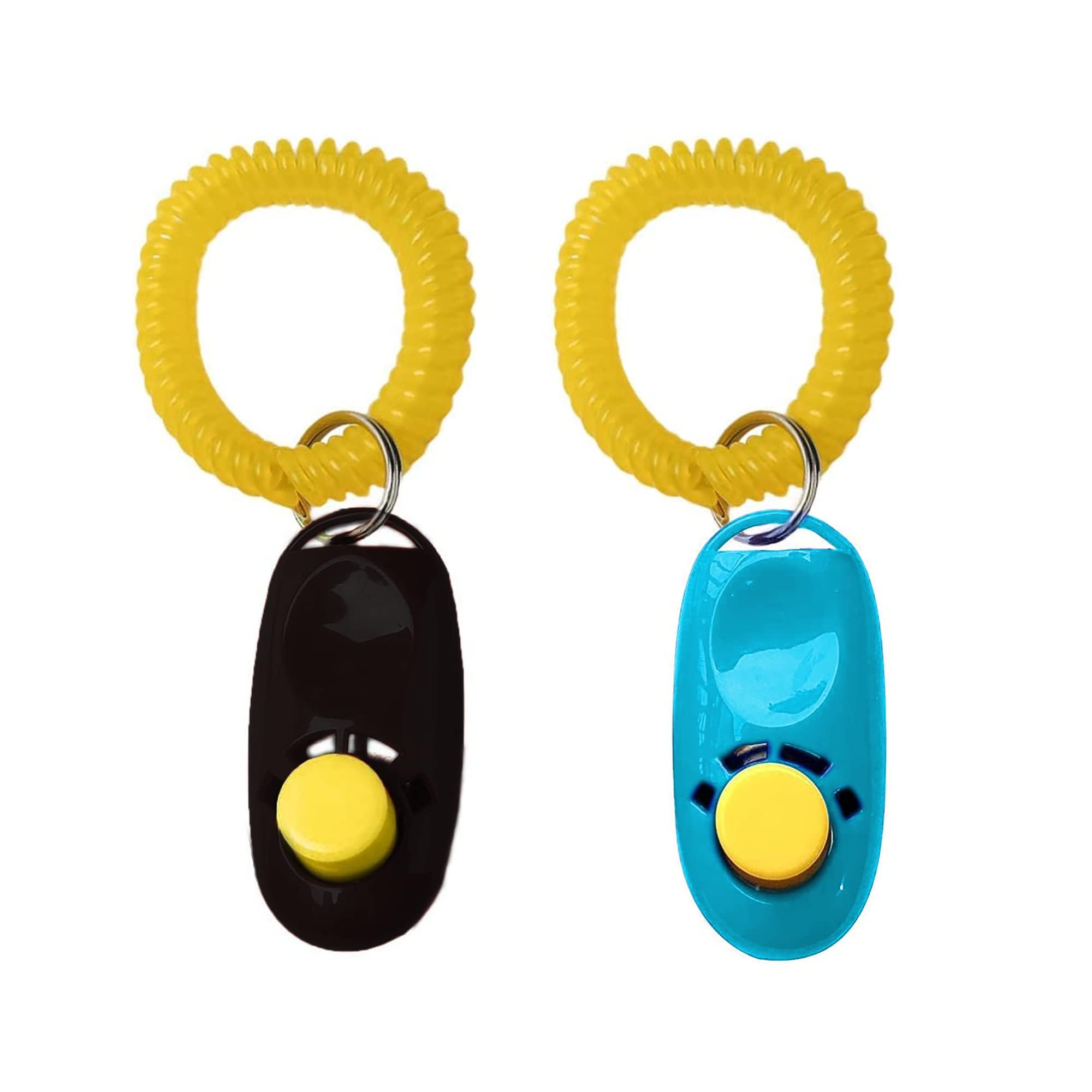 SunGrow 2-Pack Dog Clicker for Training with Wrist Bands, 2 Inches Multicolor, Pet Cat Dog Training Clickers &amp; Behavior Support, Convenient and Effective Clicker Training Tools for Puppy or Cat