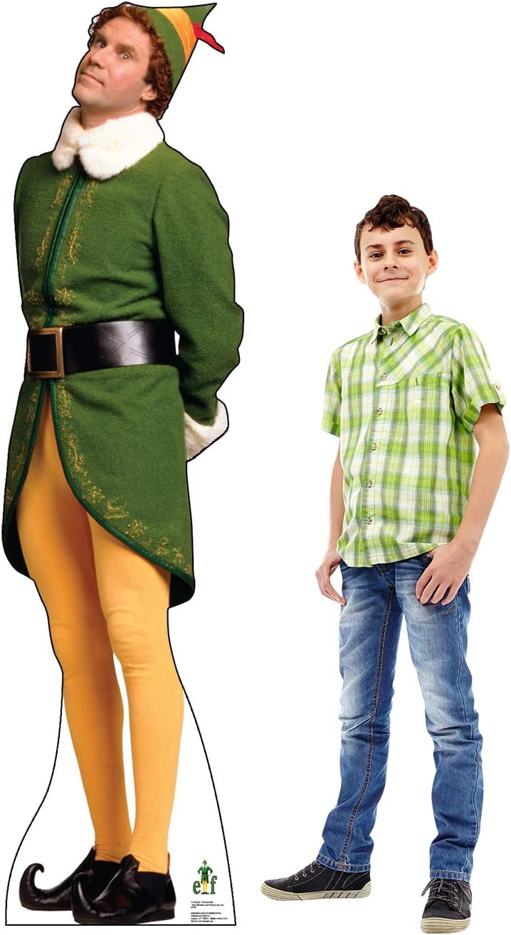 Cardboard People Buddy The Elf Concerned Life Size Cardboard Cutout Standup - Elf (2003 Film)