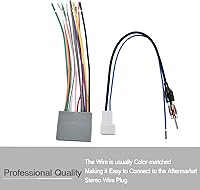 Vista 6 de RED WOLF Arnés de cable estéreo para radio de vehículo con adaptador de conector de antena compatible con Honda Fit 2007-2008 Civic 2006-2011