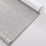 Persilux 100% Blackout Roller Shades Blinds for Windows (35''W x 72''H, Coffee) Striped Jacquard...