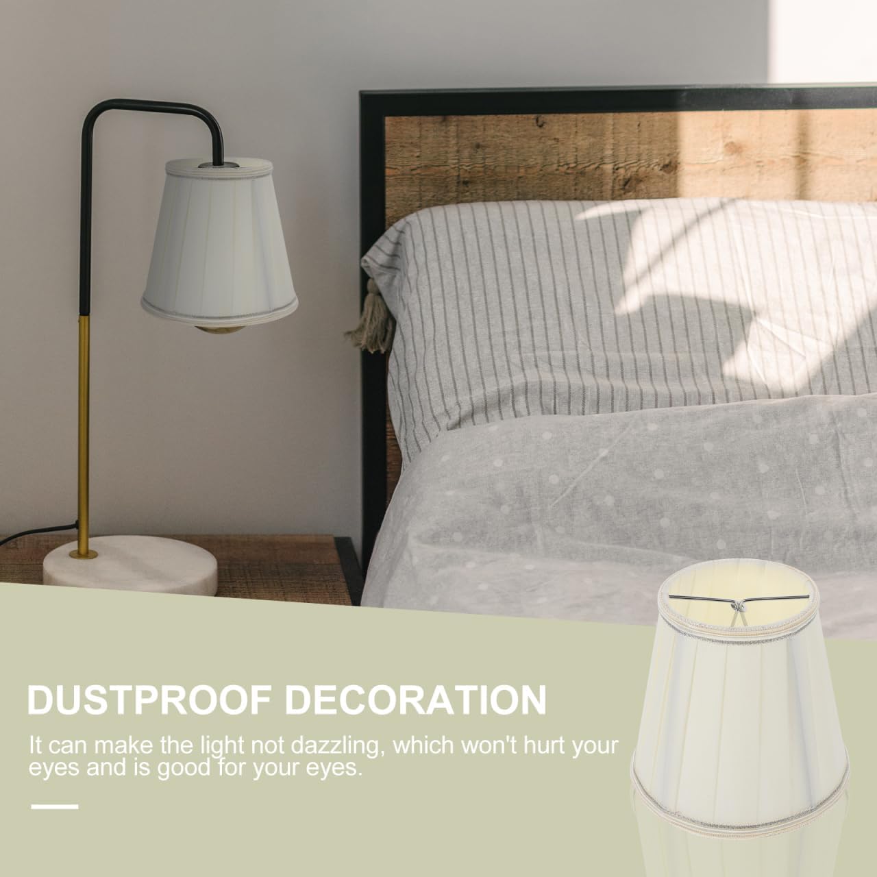 Hemobllo Fabric Lampshade 5.51In Small Cloth Lamp Cover for Wall and Table Lamps Soft Light Diffuser Decorative Household Lamp Shade Accessory