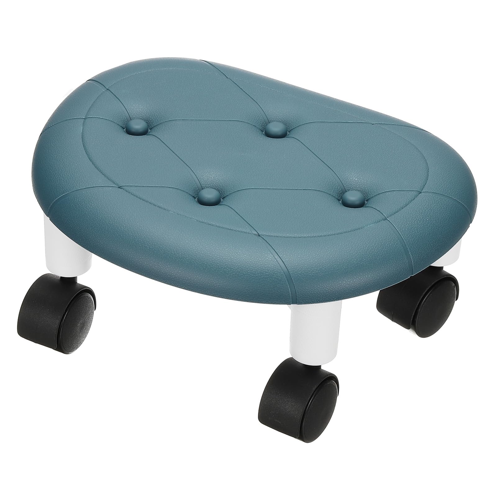 PATIKIL Low Rolling Stool with 360ยฐSwivel Wheels for Cleaning Kitchen Floor Lower Cabinets Baseboards, Packing and Playing, Blue