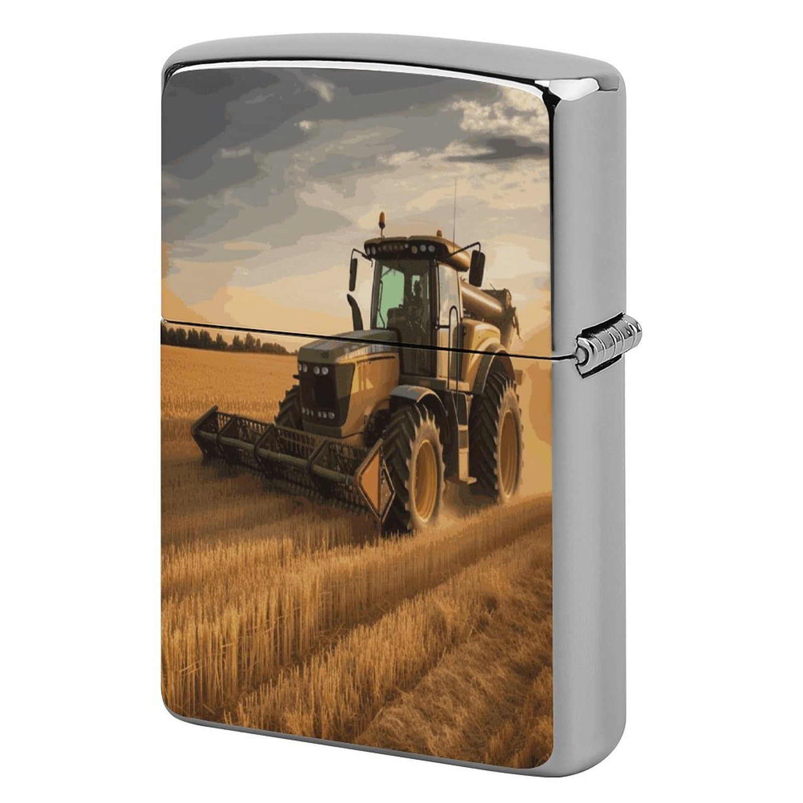 Fodpand Style Farm Tractor Harvest Metal Lighter Case Cover Lighter Sleeve