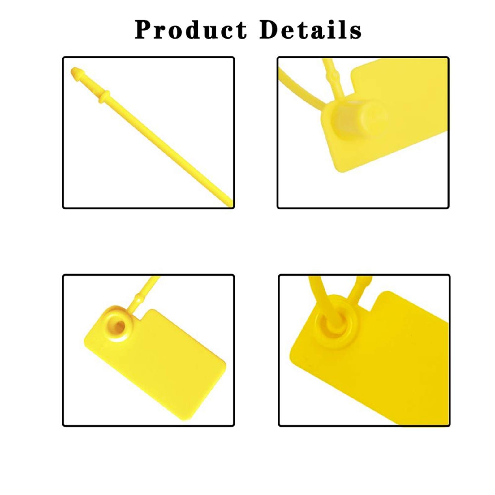 Zabezpieczenie przed manipulacją Plomba zabezpieczająca Numerowane zawieszki do wiązania Logo Przywieszki Opakowanie 100 szt. 160 mm Plastikowe na ubrania Buty Wielokolorowe(White)