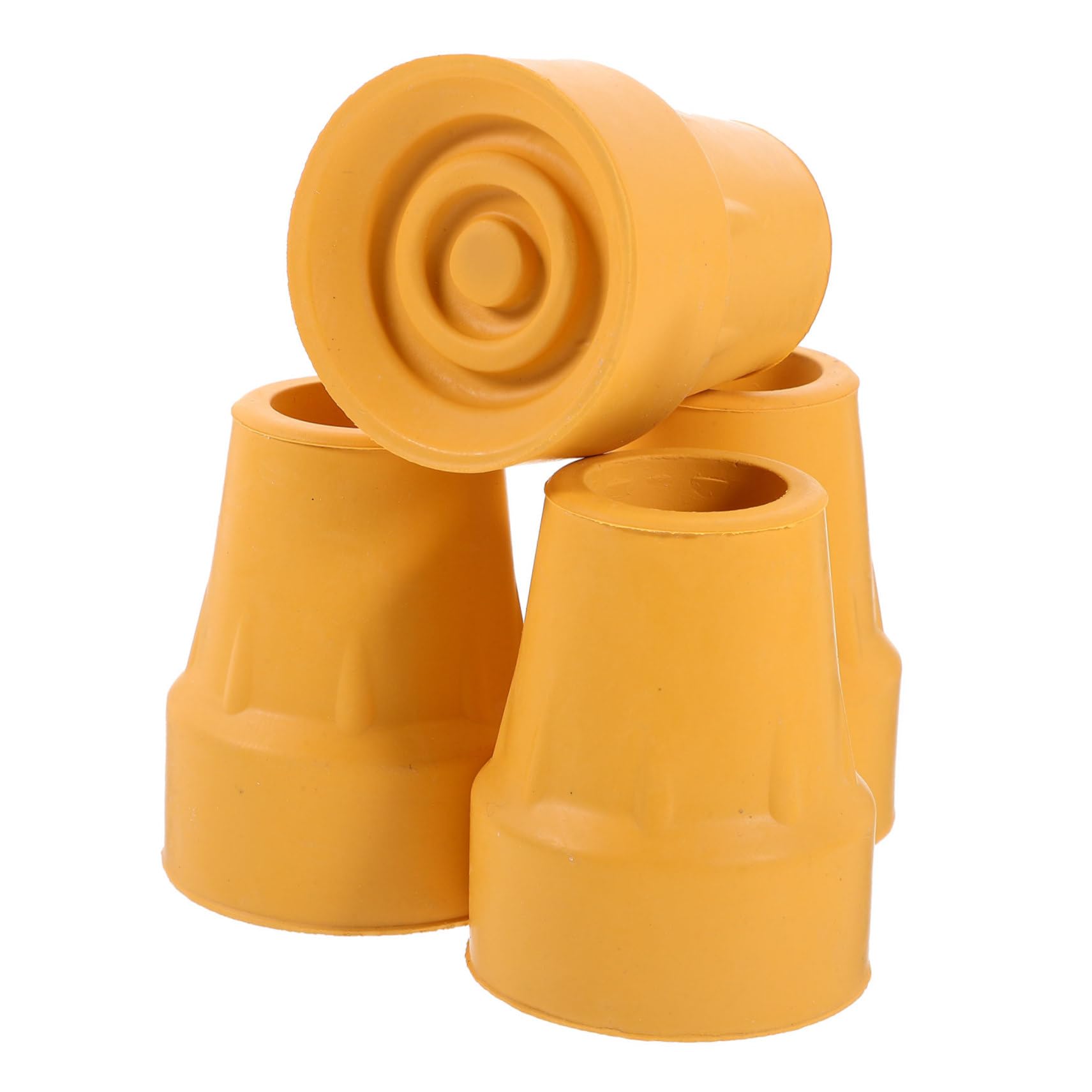 BESTYASH 3 Ensembles De Pointes De Bâtons De Marche Coussinets Anti Pour Chaussures Poignée Pied Tampon Marcher De Marche Remplacement Caoutchouc Jaune 4 Pièces * 3