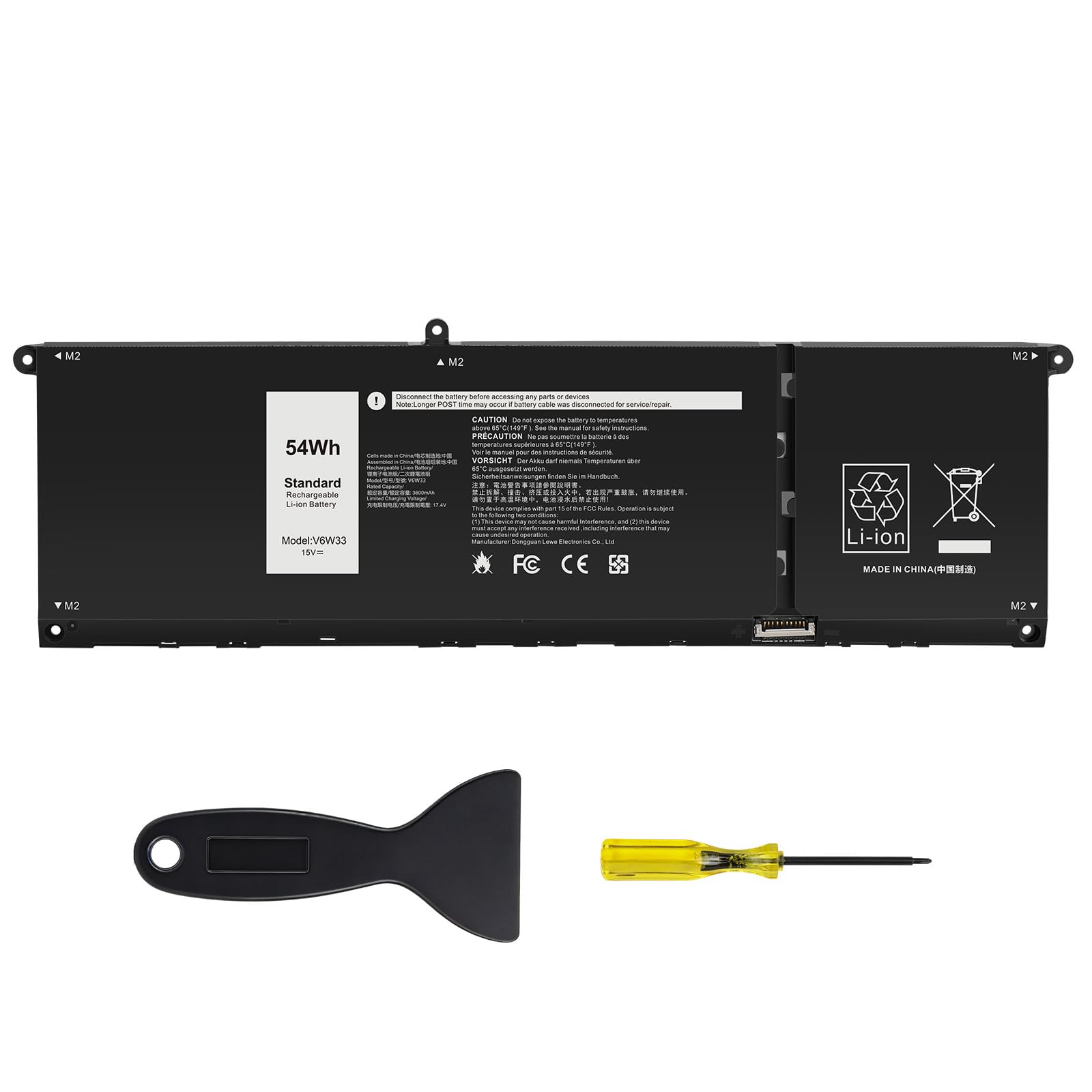 ASUNCELL Batteria V6W33 54Wh 15V Per Dell Vostro, Latitude E Inspiron Selezionati, Sostituisce TN70C G91J0 - Foto 3