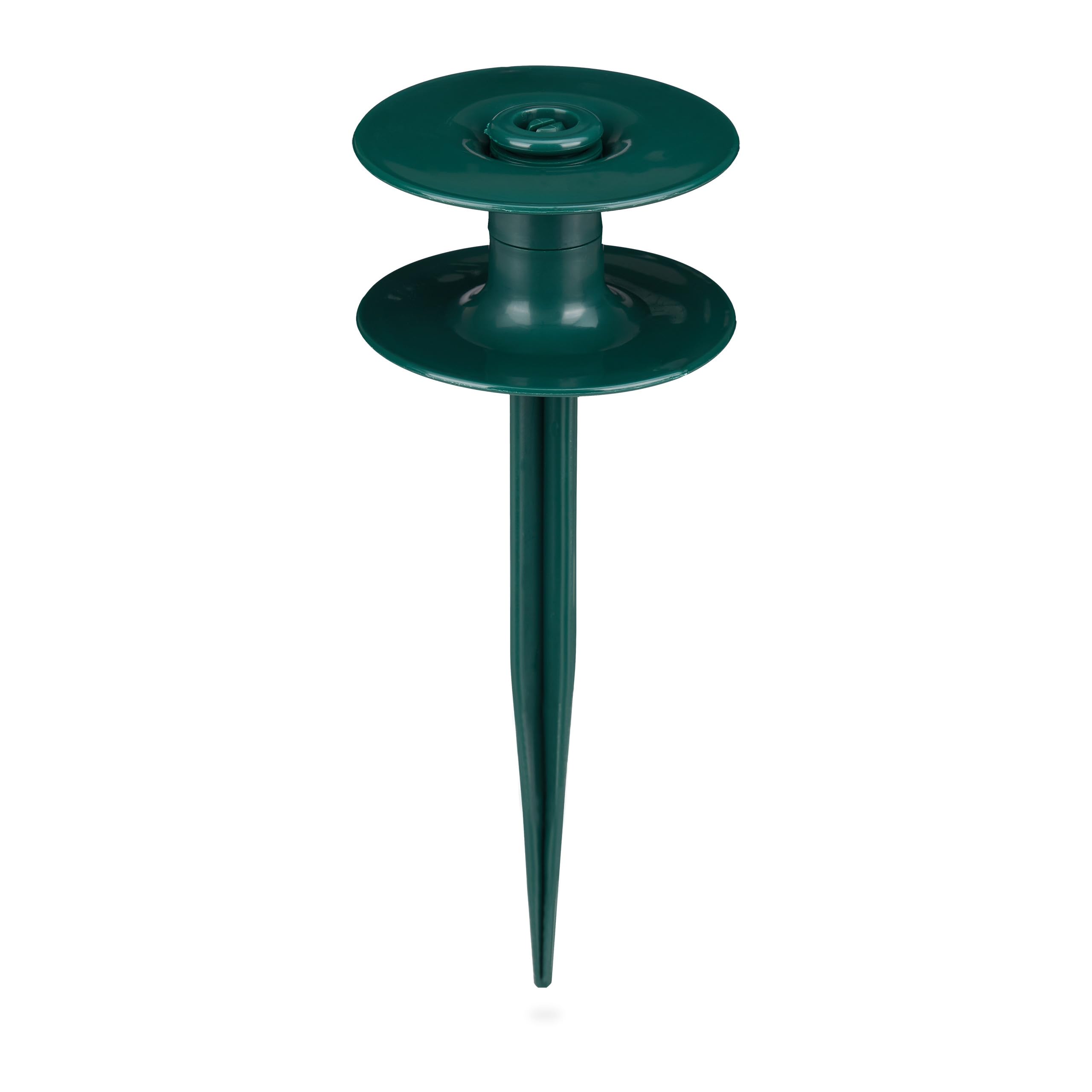 Relaxdays Support pour Le Tuyau d’arrosage, en Lot de 6, Forme Pointue, Plastique, H x L : env. 24 x 9 cm, Vert