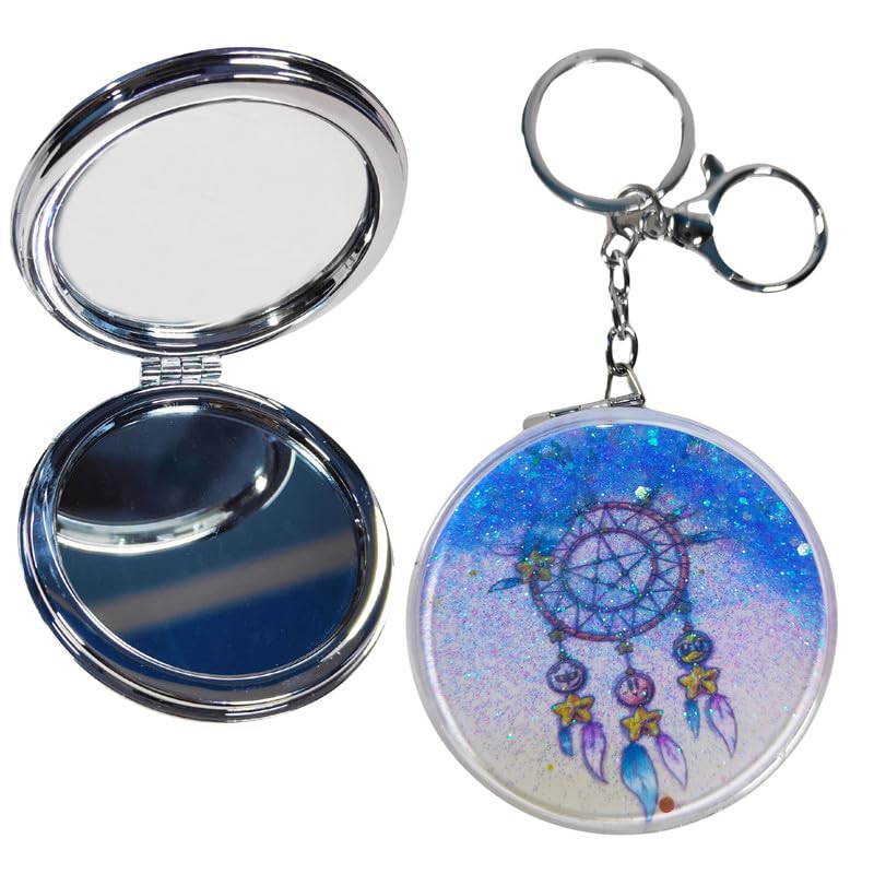 ZAFCO Portable Pocket Mirror with Keychain – Compact Travel Makeup Mirror for Women, Lightweight Shatterproof Design, Perfect for Purse, Handbag, Car, or Travel Essentials (Round1)-image-28