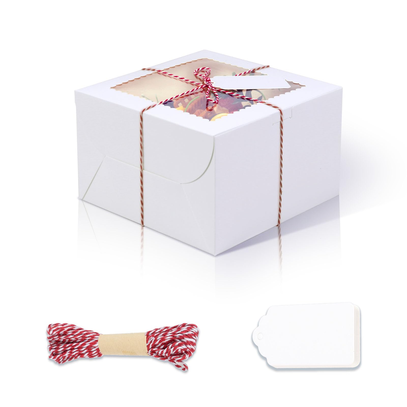 Cake Boxes with Window - 20 Pack for Cakes, Cupcakes & More -1