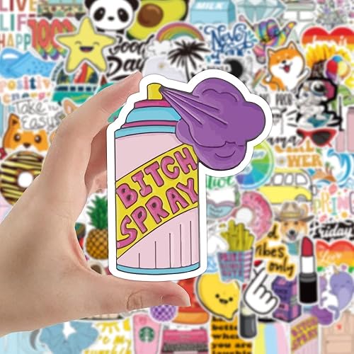 Miniatura 5 de 100 calcomanías para botellas de agua para niños, calcomanías divertidas impermeables a granel para aula, adecuadas para botellas de agua,