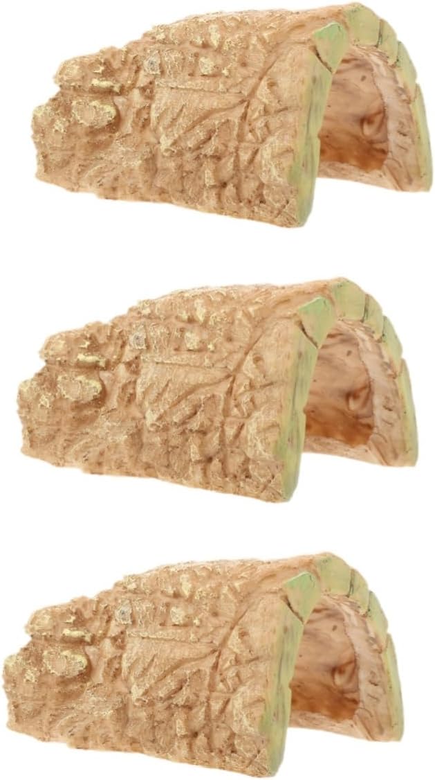 BESPORTBLE 4pcs Arc Reptile Cave Terrarium Hideout Natural Decorative Shelter for Reptiles and Turtles for Play and Rest Aquatic Environments