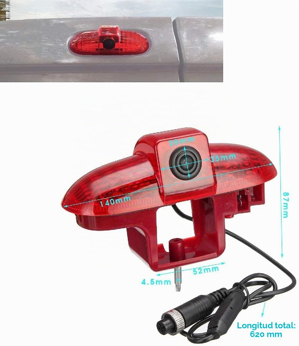 Repuesto de luz de Freno para el Tercer Techo del Coche, luz de Freno, Cámara de Freno para Trafic/Opel Combo/Vauxhall Vivaro 2001-2014