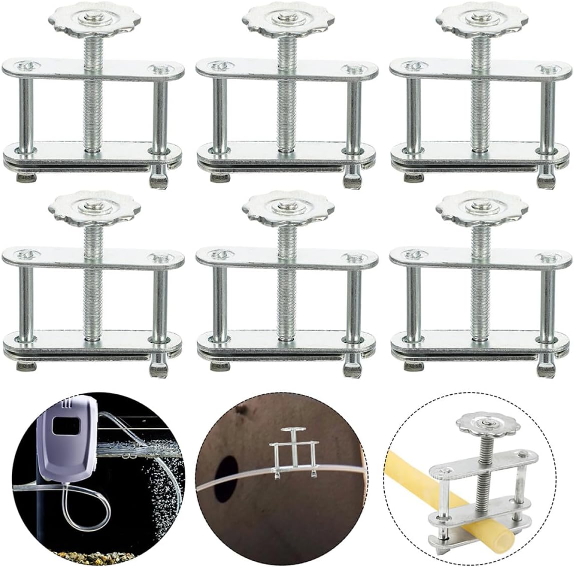 SEWACC 12pcs Adjustable Swivel Screw Tubing Clamps for Flow Control Compact and Portable Hose Clamps for Laboratory Use Easy to Operate with Strong Friction and Secure Grip