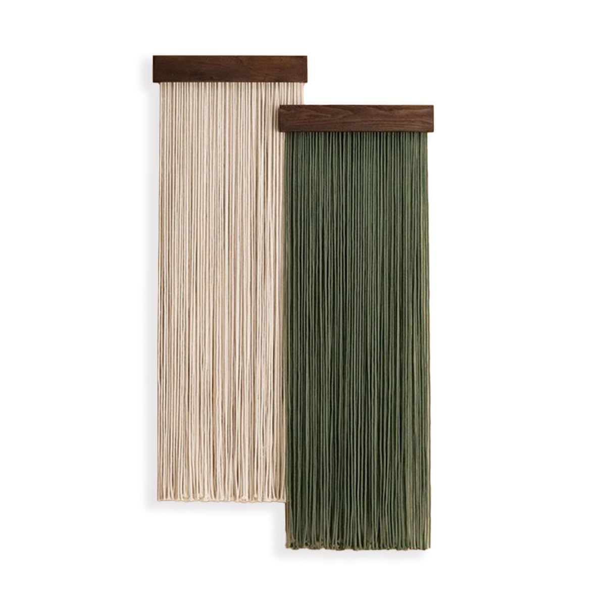 Wondramble Makramee wandbehang,Boho makramee wandteppich,Wohnzimmer,Schlafzimmer,Büro,WandDekoration (Grün+Weiß)