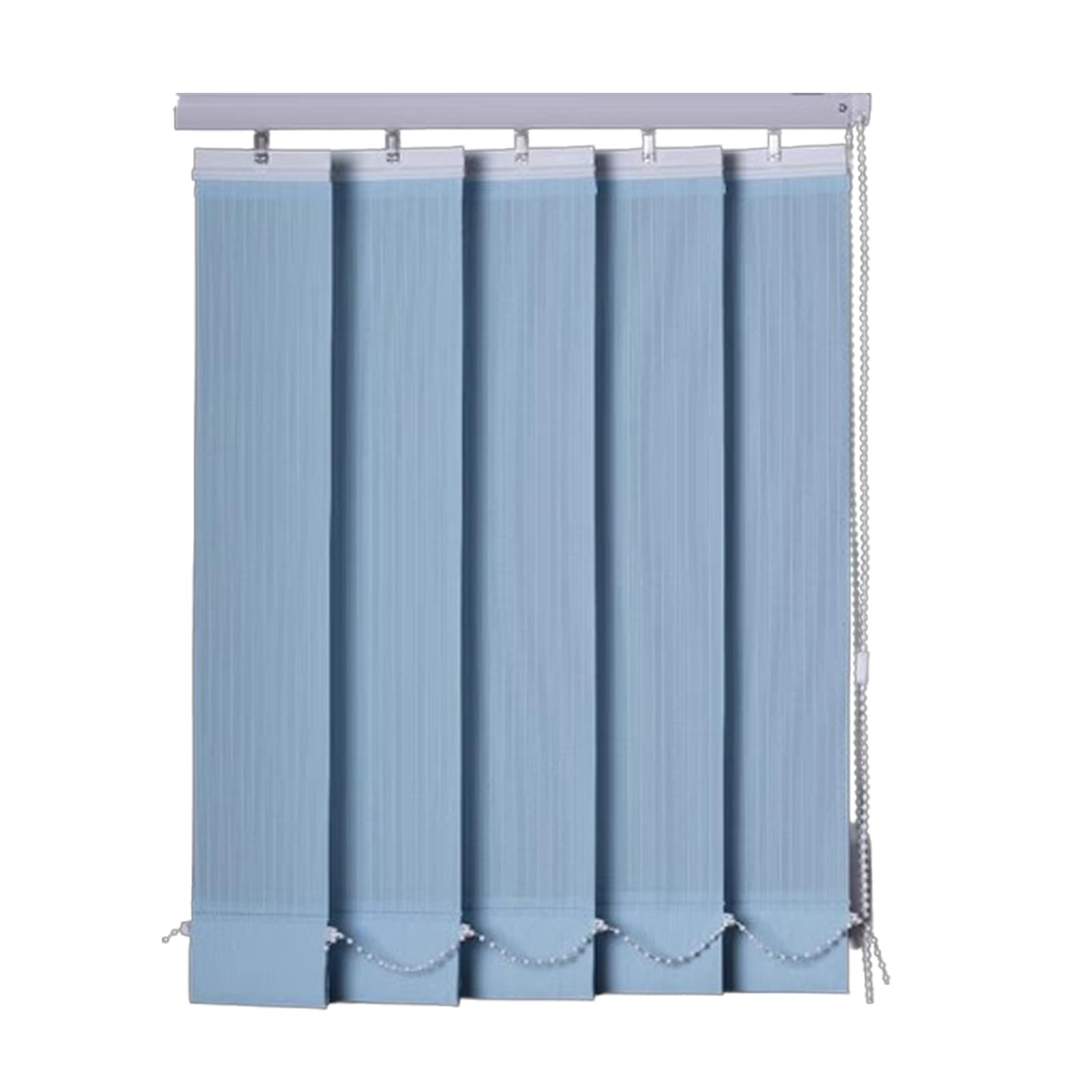 X1ngfu Blue/Light Vertical Blinds Windows Shades,60% Blackout Vertical Shades,Vertical Fabric Slat Curtains For Indoor,Thermal Insulated/Blackout,Custom Color,Width X Height (70Cm X 160Cm(27.5In X 63In))