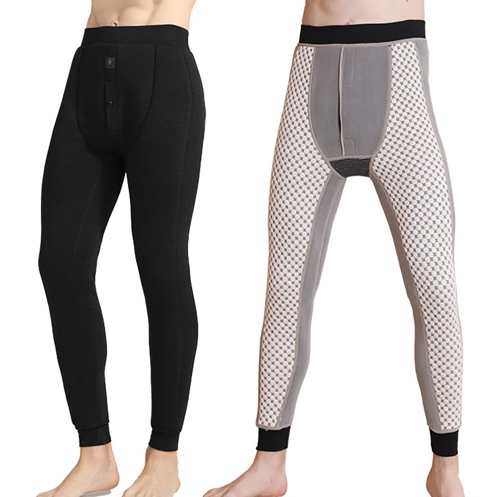 Długie Johns Spodnie termiczne Męskie Ciepłe Baselayer Miękka Gruba Bielizna Spodnie Legginsy Spodnie