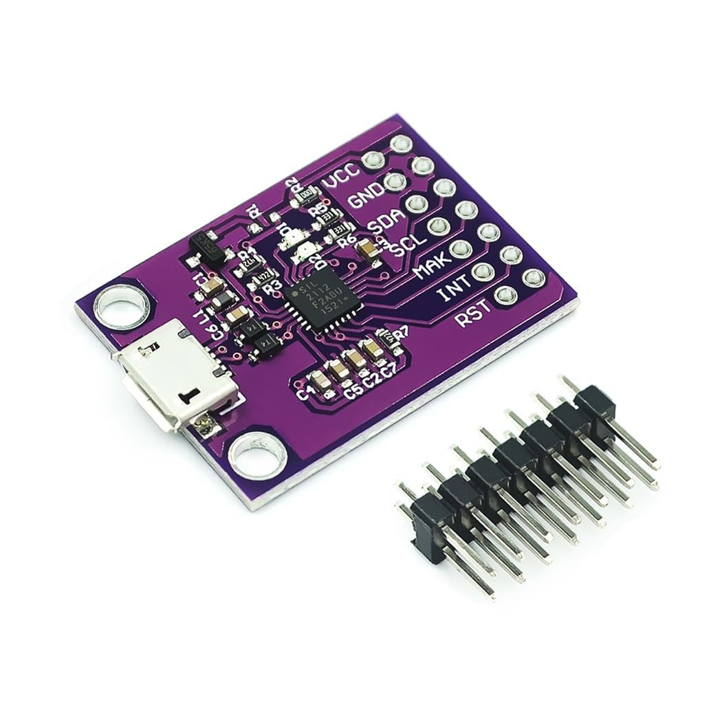 Hailege CP2112 Placa de depuración de evaluación CP2112 Placa de depuración Micro USB2.0 para USB USB a SMBus Módulo de comunicación I2C Dongle Grabación de datos