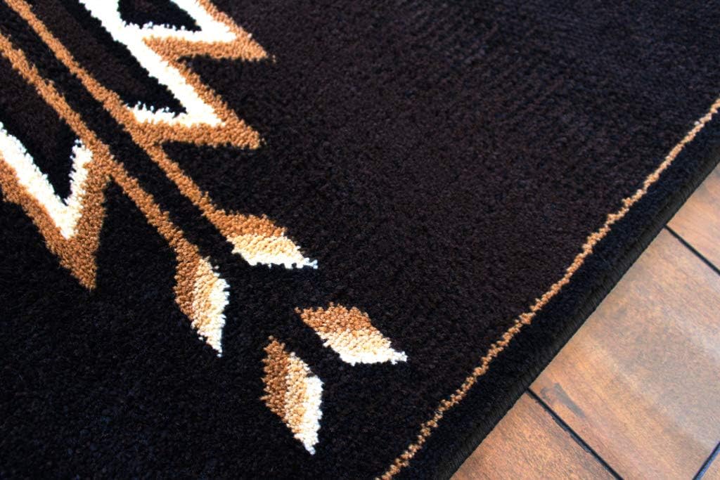Masada Masada Rugs 2'x7' Southwest Native American Area Rug in Brown, Black, Beige & Ivory