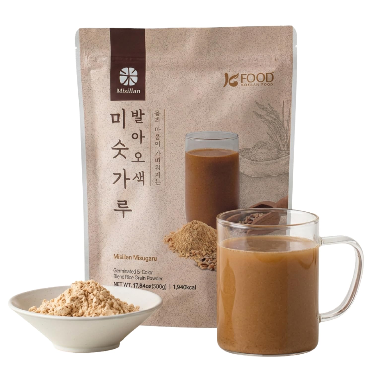 Amazon.com : Korean Food Misugaru Multigrain Drink Mix, Vegan