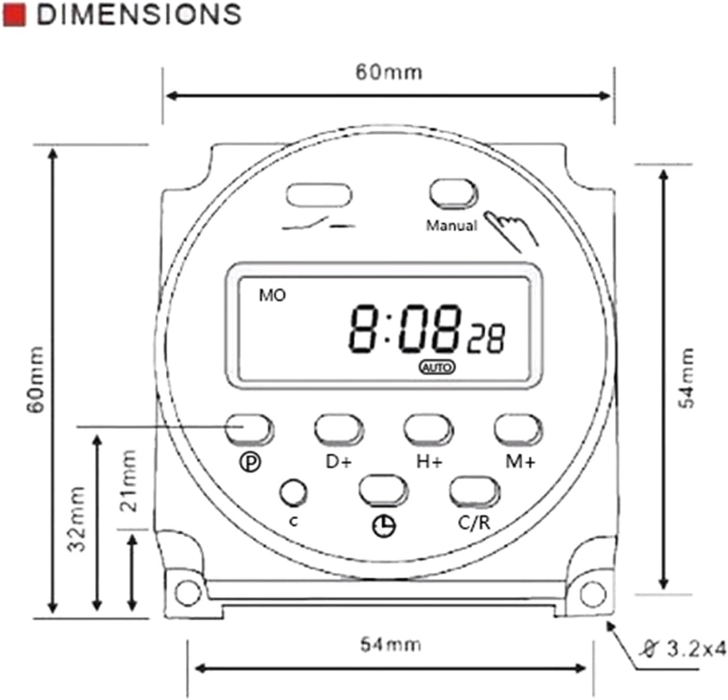 CN101A タイマースイッチ AC/DC 12V 24V 110V 120V 220V 230V 240V デジタルLCDパワーウ