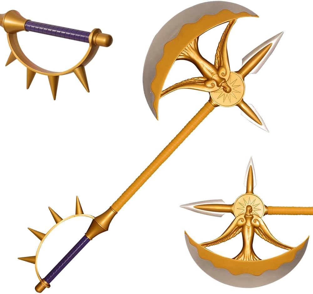 47.2" All Metal Anime Escanor's Divine Axe Rhitta Lion's Sin of Pride for Cosplay, Collection