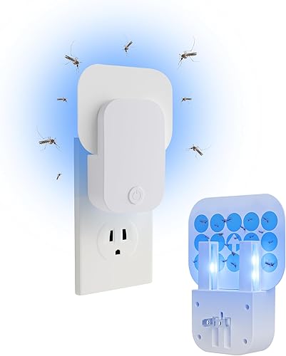 Trampa para insectos voladores para interiores, para atrapar insectos, luz de matamoscas para mosquitos, mosquitos y mosquitos, enchufe en pared disponible en Yaxa Colombia