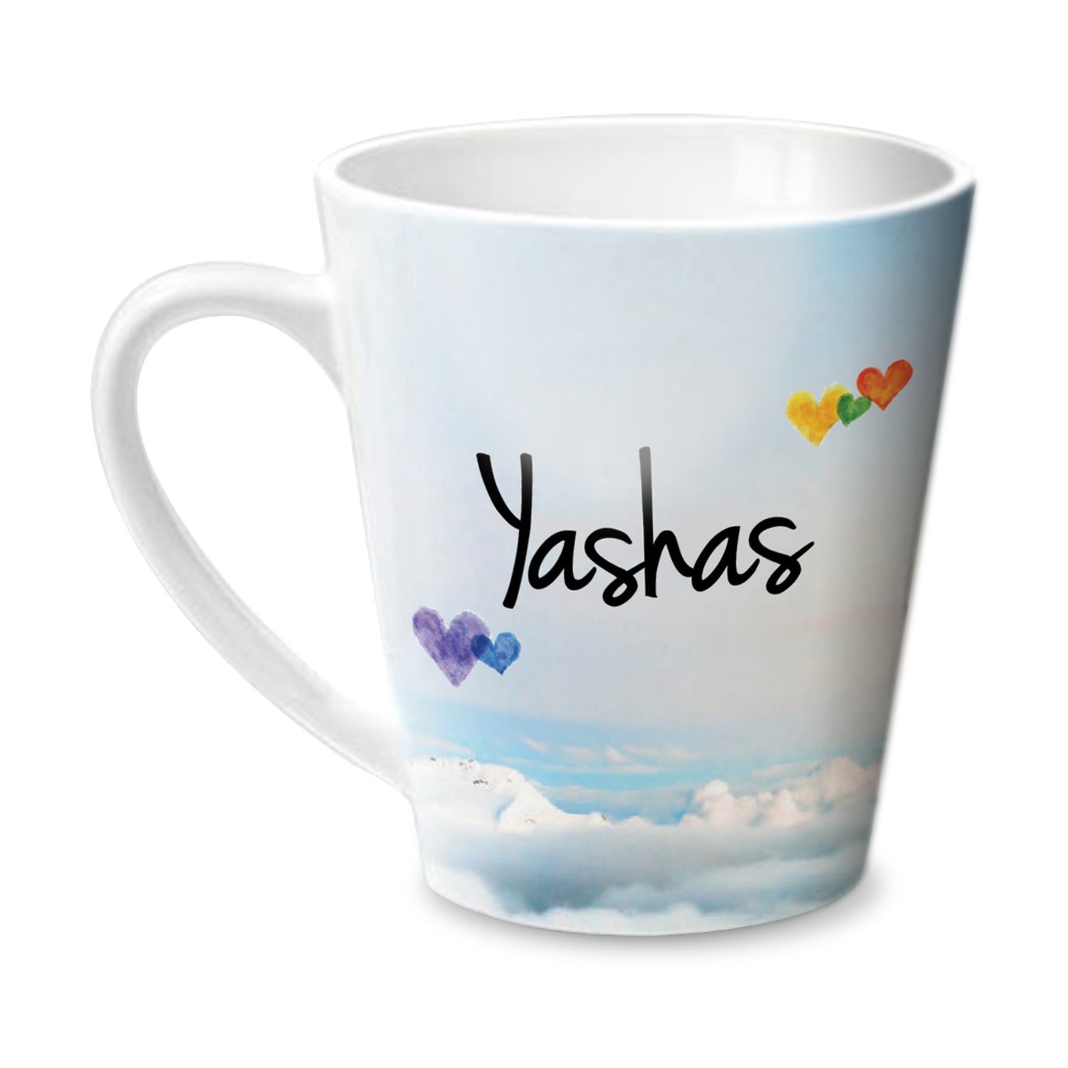 Hot Muggs® Simply Love You Yashas Conical Personalised Name Ceramic, 315ml, 1 Unit