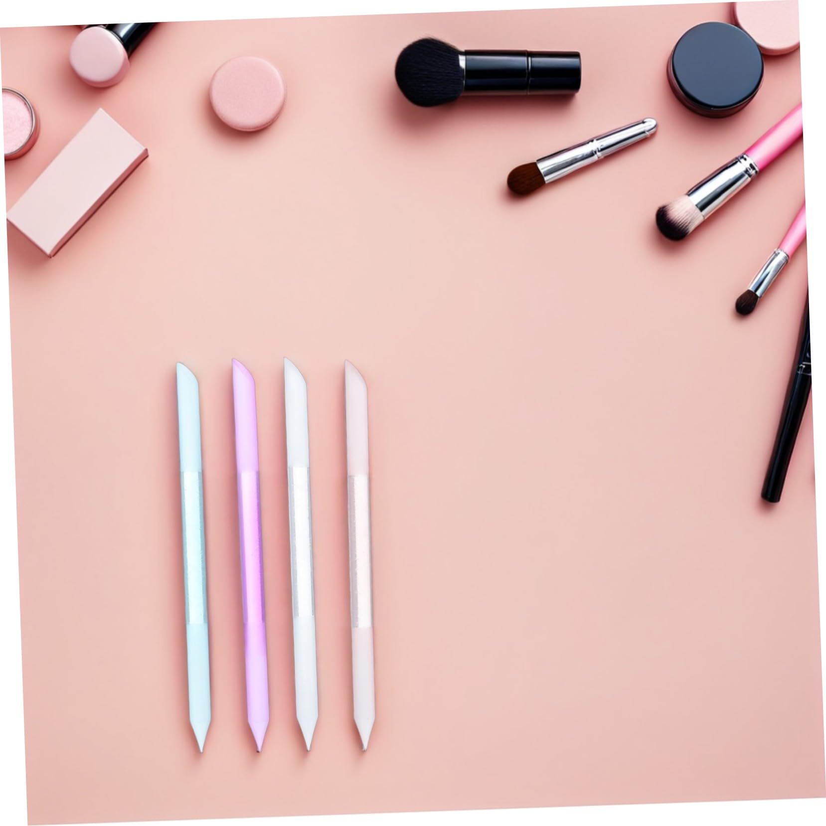 4stücke Glas Kristall-nagelfeilen Glas-nagelpuffer Maniküre-werkzeug für Salon und Heimgebrauch Nagelpflege Abgewinkeltem Design für Präzise Feilung
