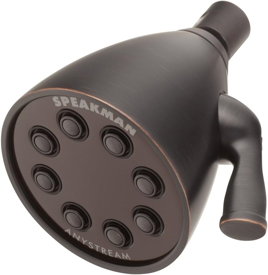 Speakman S-2251-ORB Signature Icon Anystream High Pressure Adjustable Solid Brass Shower Head, Oil-Rubbed Bronze , 2.5 GPM 2.5 GPM Oil Rubbed Bronze Shower Head - Image 1 of 6