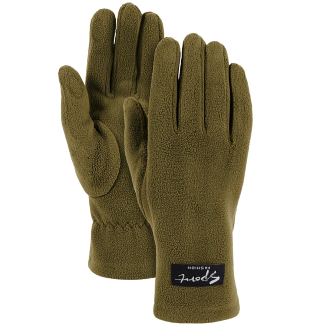 YISENJEE Ladies Gloves Women'S Winter Polar Fleece Warm Cycling Running Driving Fleece Touchscreen Gloves - Army Green