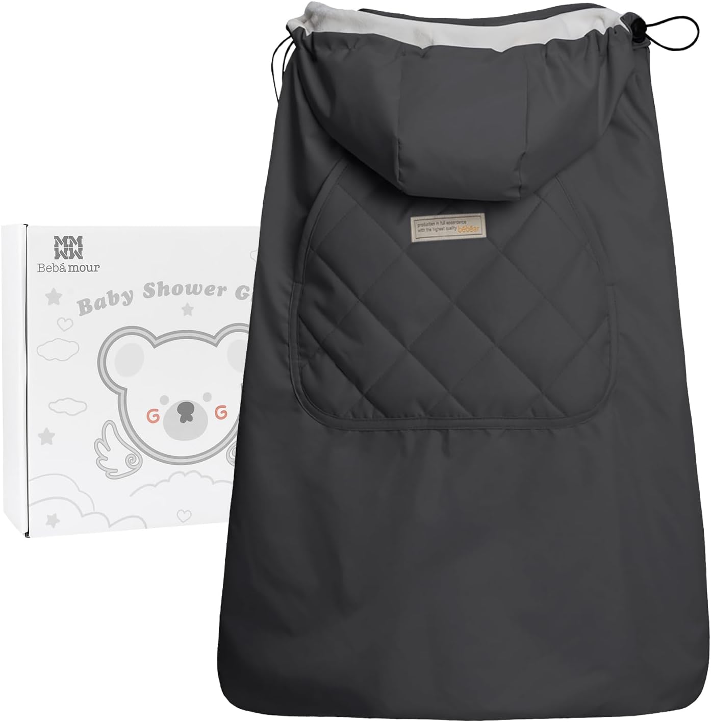 bebearBebamour Baby Carrier Cover Universal Hoodie All Season Carrier Cover for Baby Carrier (Dark Grey)