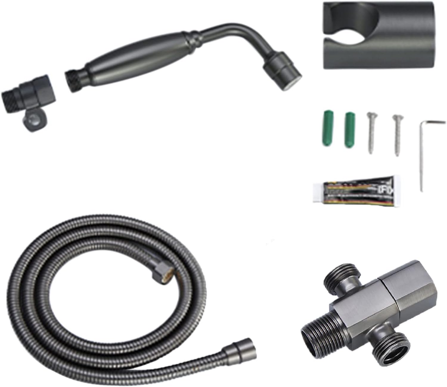 Bidet Shower Sprayer Black Bidet Handheld Water Sprayer Hand Shower for Toilet Set Brass with Hose Cold Water No Drilling Cloth Diaper Toilet Sprayer Kit