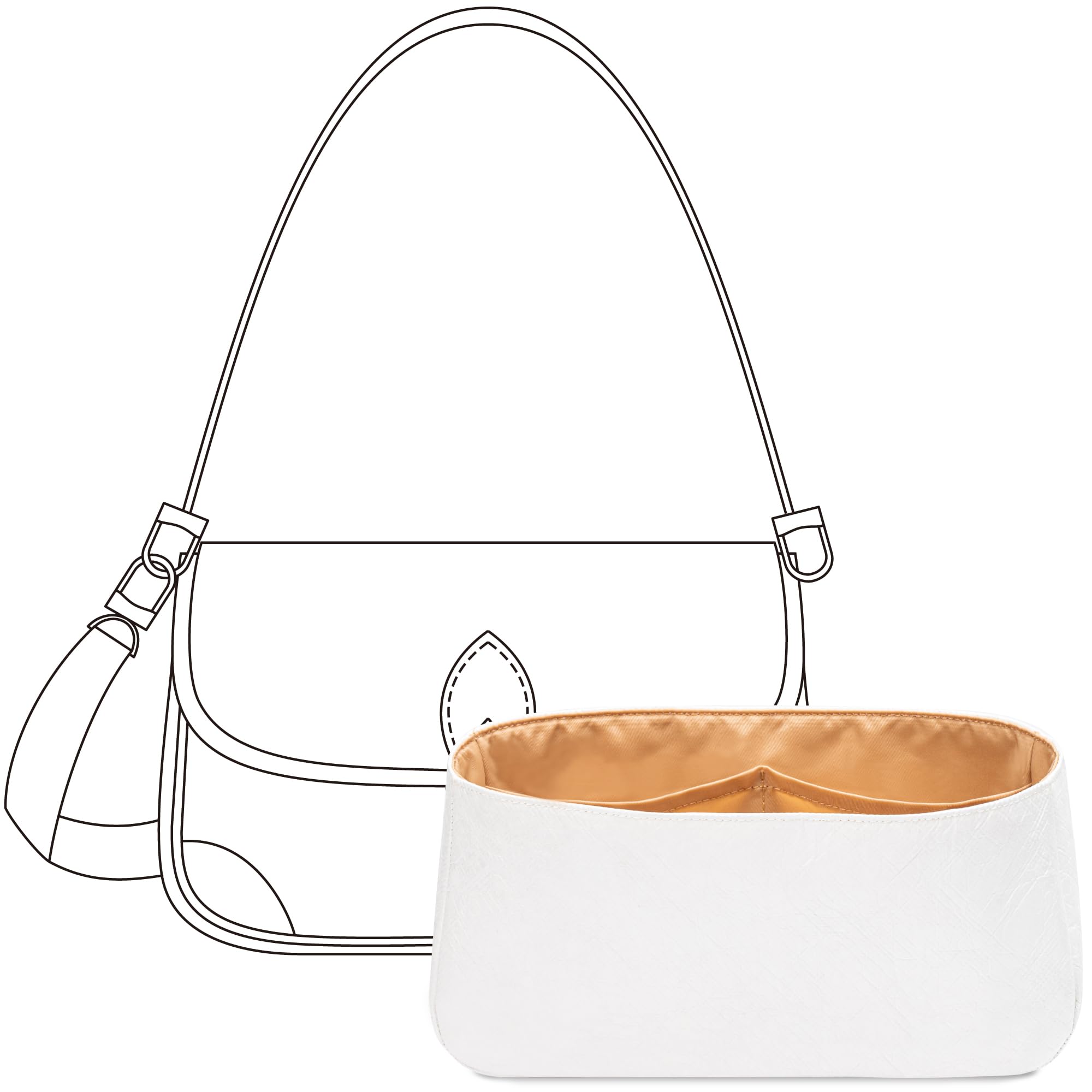 Organizador de bolso para LV Diane, ajuste personalizado en el interior de alta calidad, ligero, resistente al agua, inserto de bolso con accesorios para portavasos