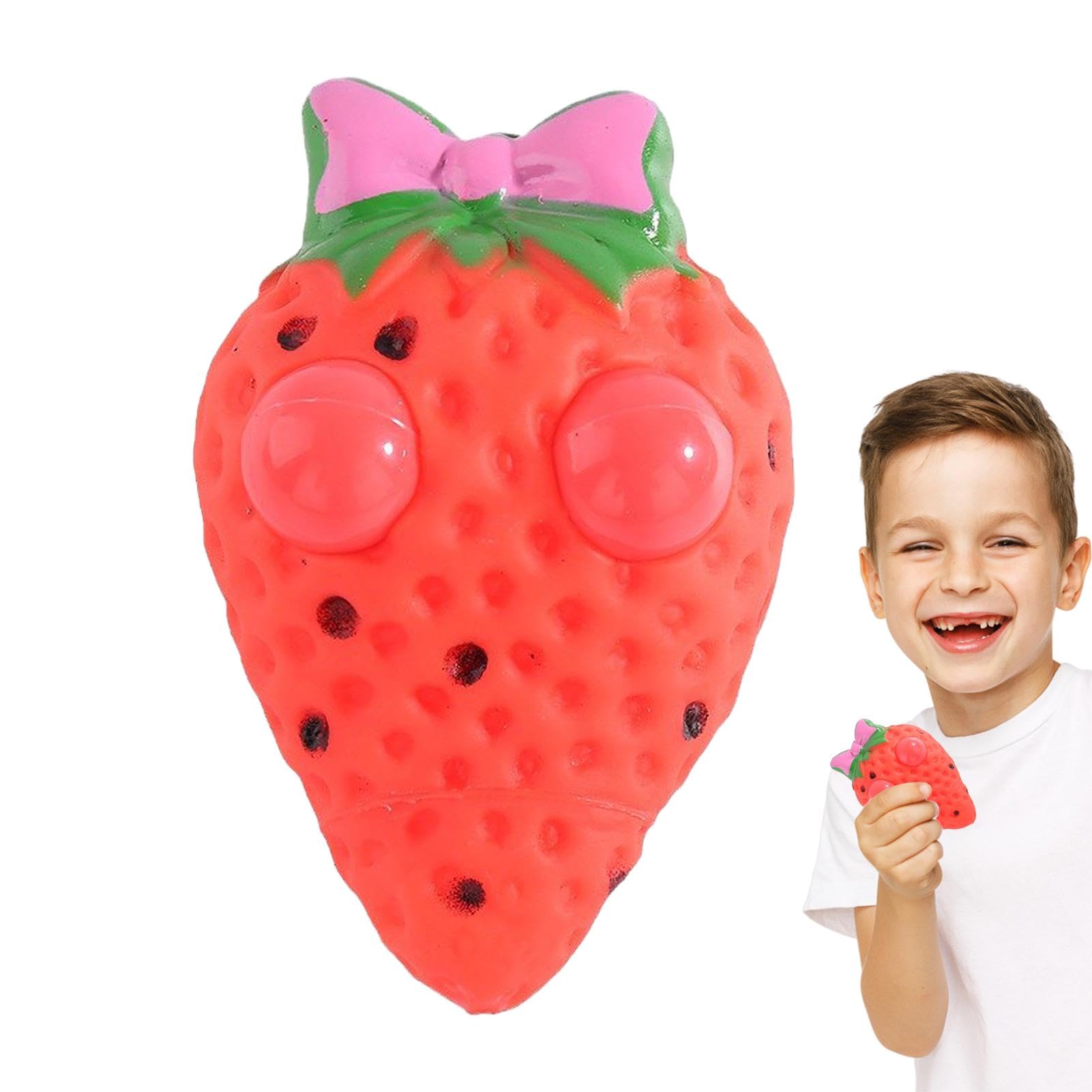 Amazon | いちごスクイーズ | 目が飛び出るようなそわそわおもちゃ