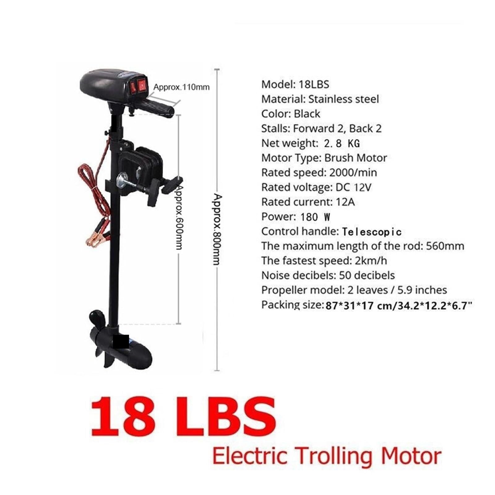 Motor Marino De 12 V, Hélice 18 Libras