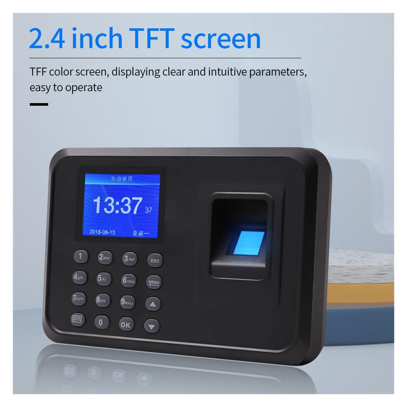 Marcar en la máquina, Reloj de control asistencia, biométrico, lector huellas dactilares USB, reloj