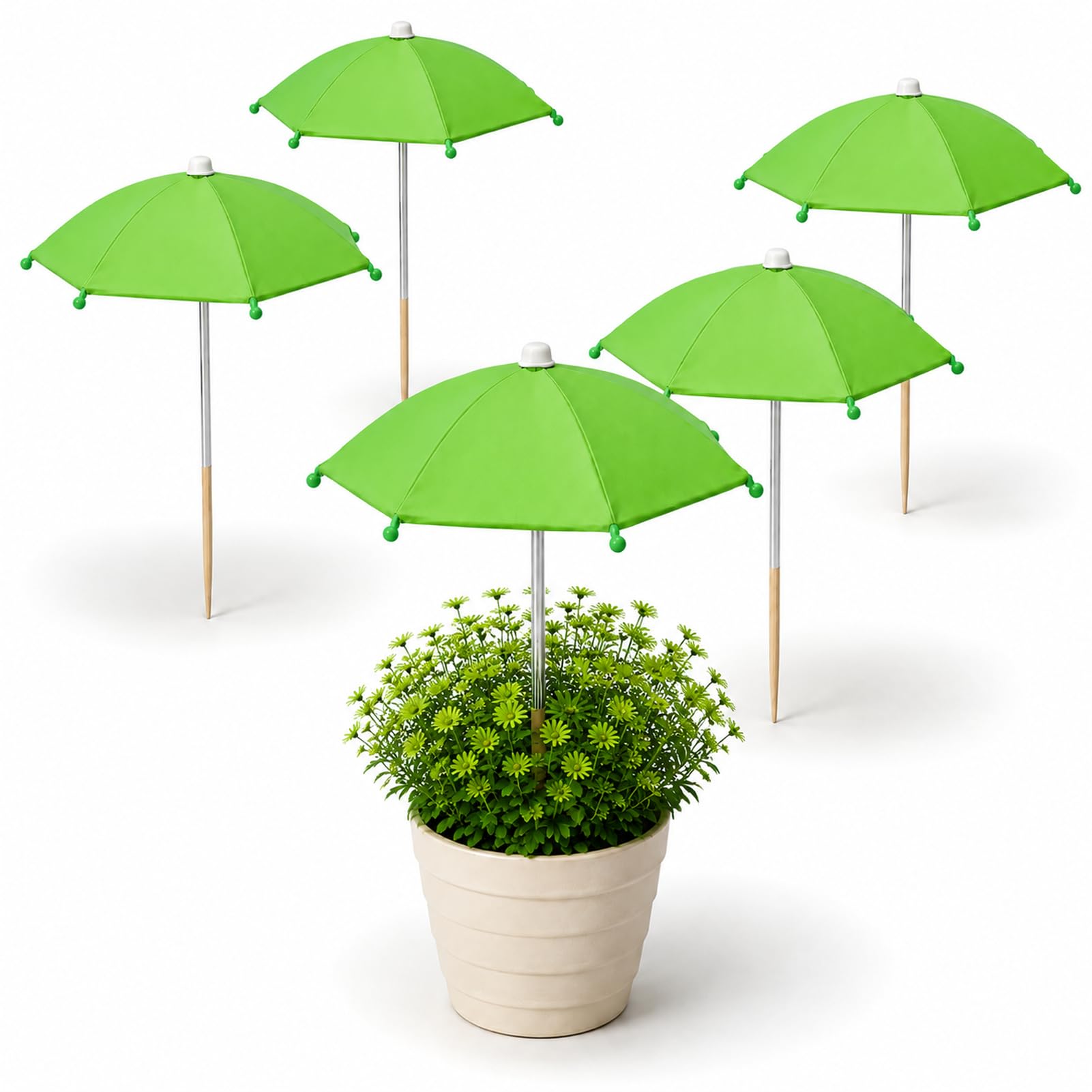 Generisch Verstellbarer Pflanzenschirm, 5 Stück, Pflanzenschirm Mit Pfahl, Tragbar, Klein, Terrassenschirme, Stoff, Sonnen- Und Regenschutz Für Topfpflanzen, Gartenbeet, Blumen