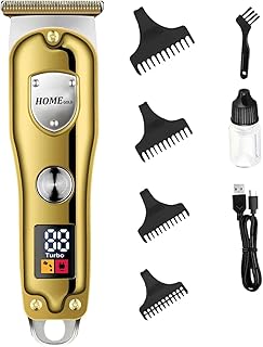 ماكينة احترافية لحلاقة وقص الشعر شفرة ستانلس ستيل وقت تشغيل ممتد 120 دقيقة قص حاد دقيق موديل HG-902 لون ذهبي