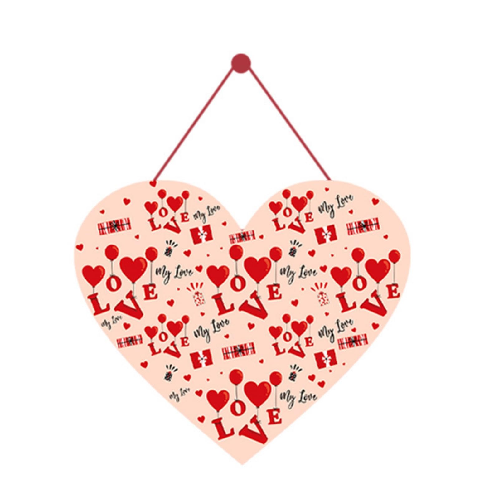 Kalttoy Style5 Indoor Outdoor Valentine Door Decoration Paper Hanger Easy To Hanging Wall Ornament With Rope Handcrafted Valentine Wall Ornament Easy Cord For Both Spaces