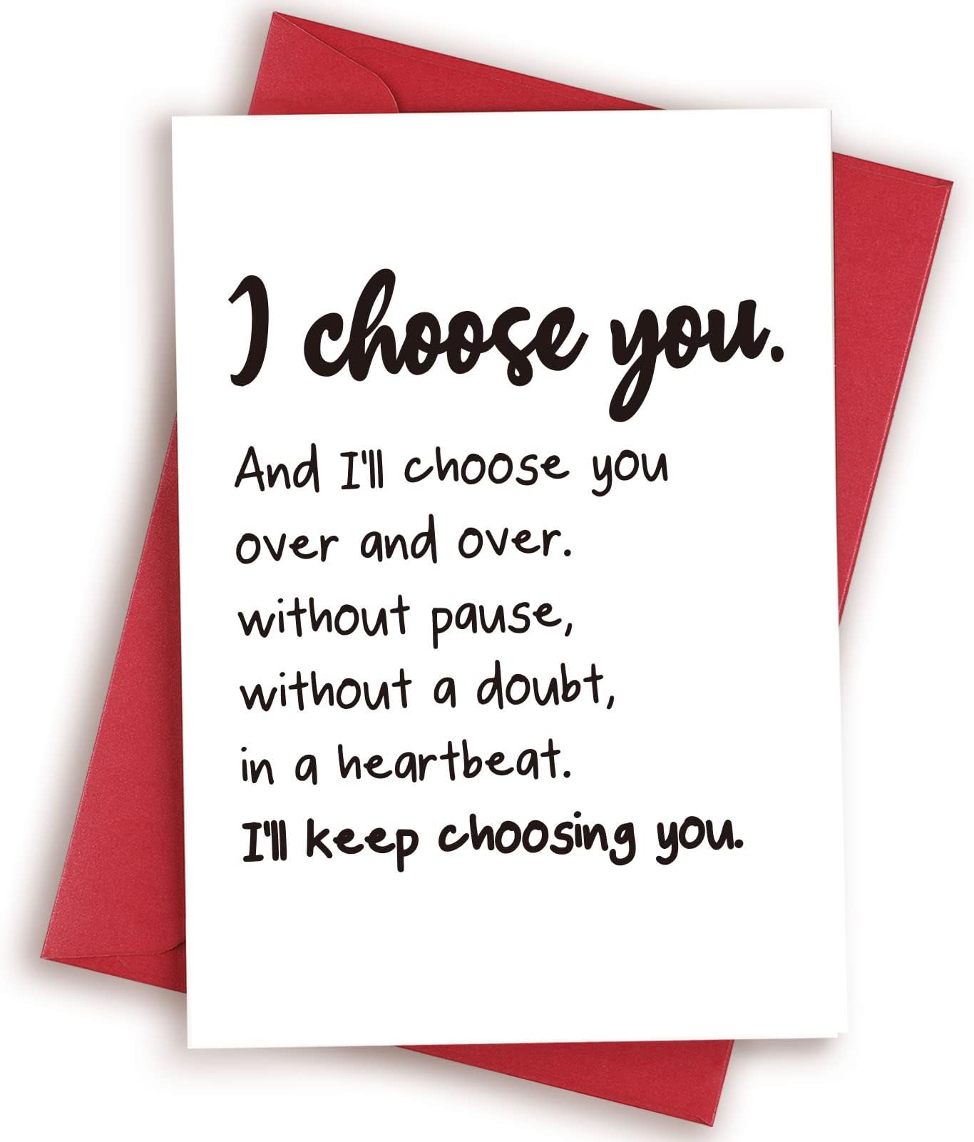 I Just Really Love You Card - Romantic Anniversary Card For Him Or Her, Blank Inside