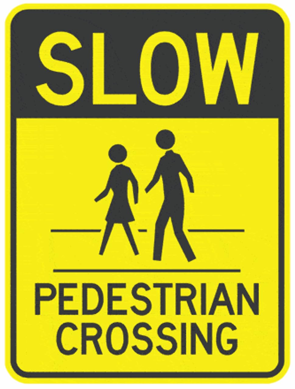 Tin sign vintage Slow Pedestrian Crossing Traffic Plaque Poster for Bar Pub Beer Home Garage Man Cave Wall Decor 12x8 Inch