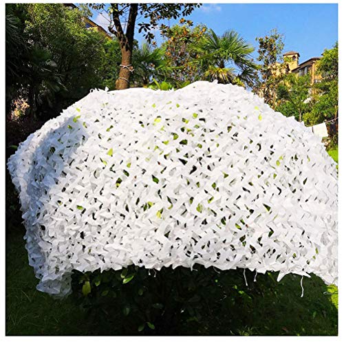 Filet de camouflage blanc 4x20m pour ombrage de terrasse et décorations extérieures - 5