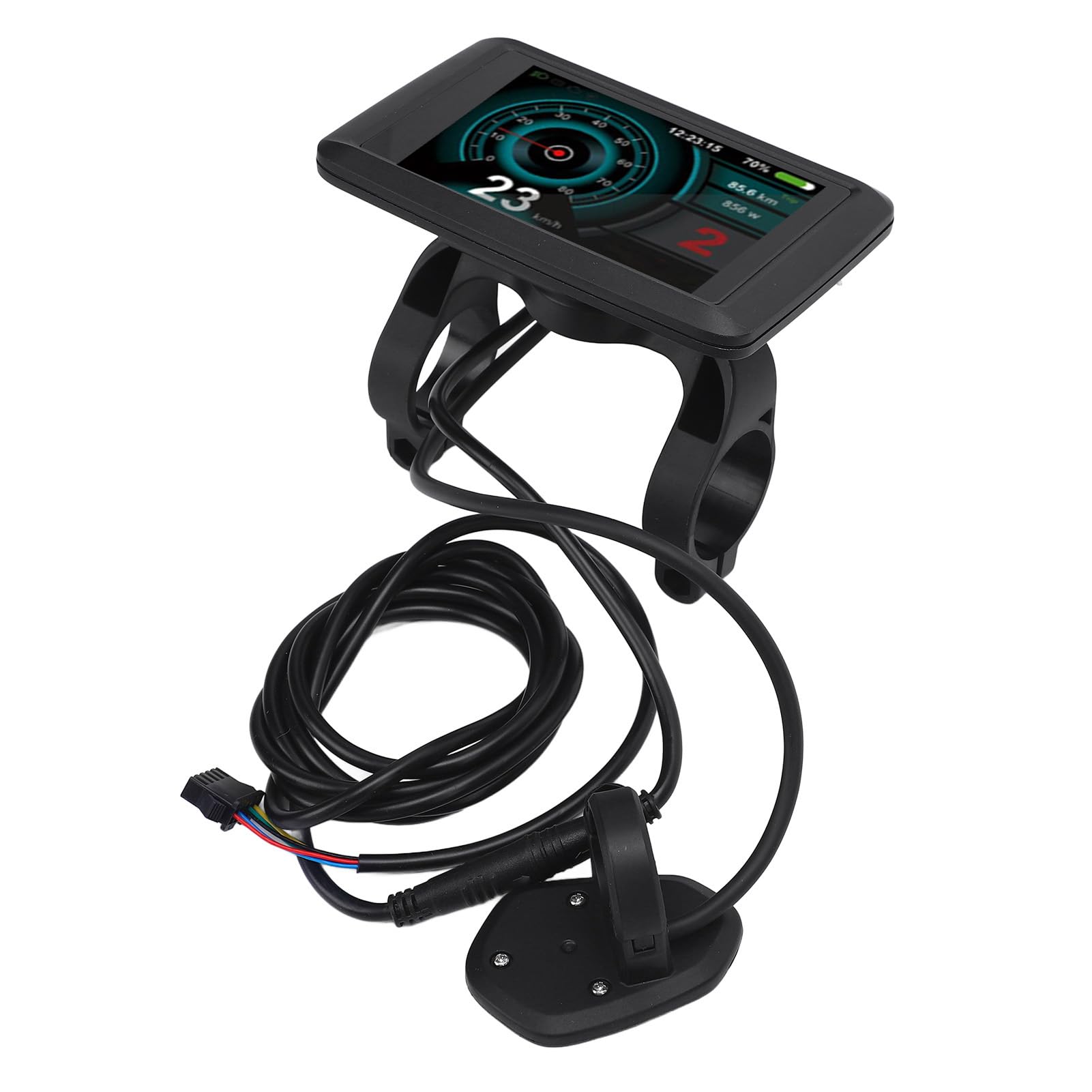 Kadimendium Display LCD a Colori per Bici Elettrica Schermo TFT Durevole da 3,5 Pollici con Ricarica USB per Ciclisti di Scooter Elettrici