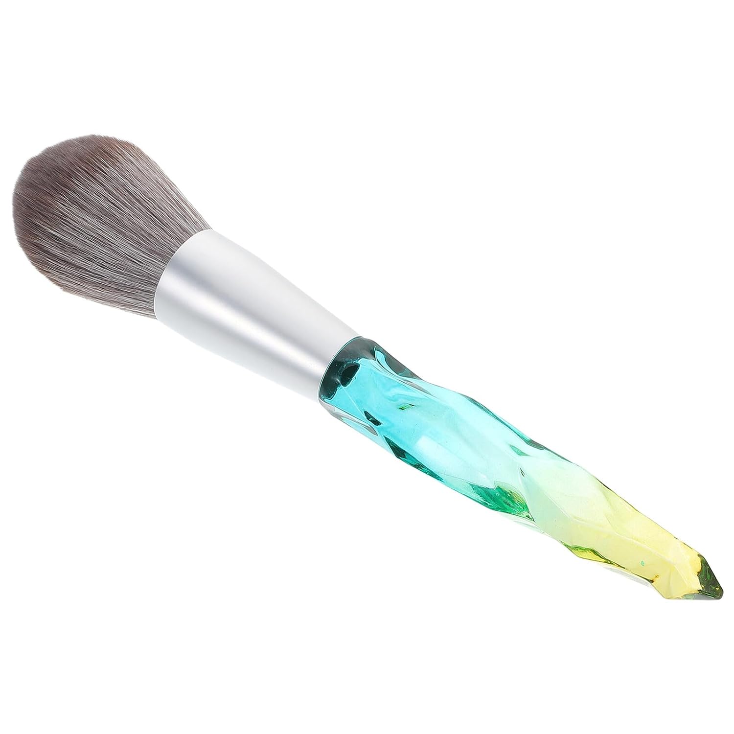 PATKAW Acrylic Crystal Makeup Brush Single Piece Yellow-green Foundation Powder Blush Soft Fluffy Bristles Blurring Cream Blush Tool for Women