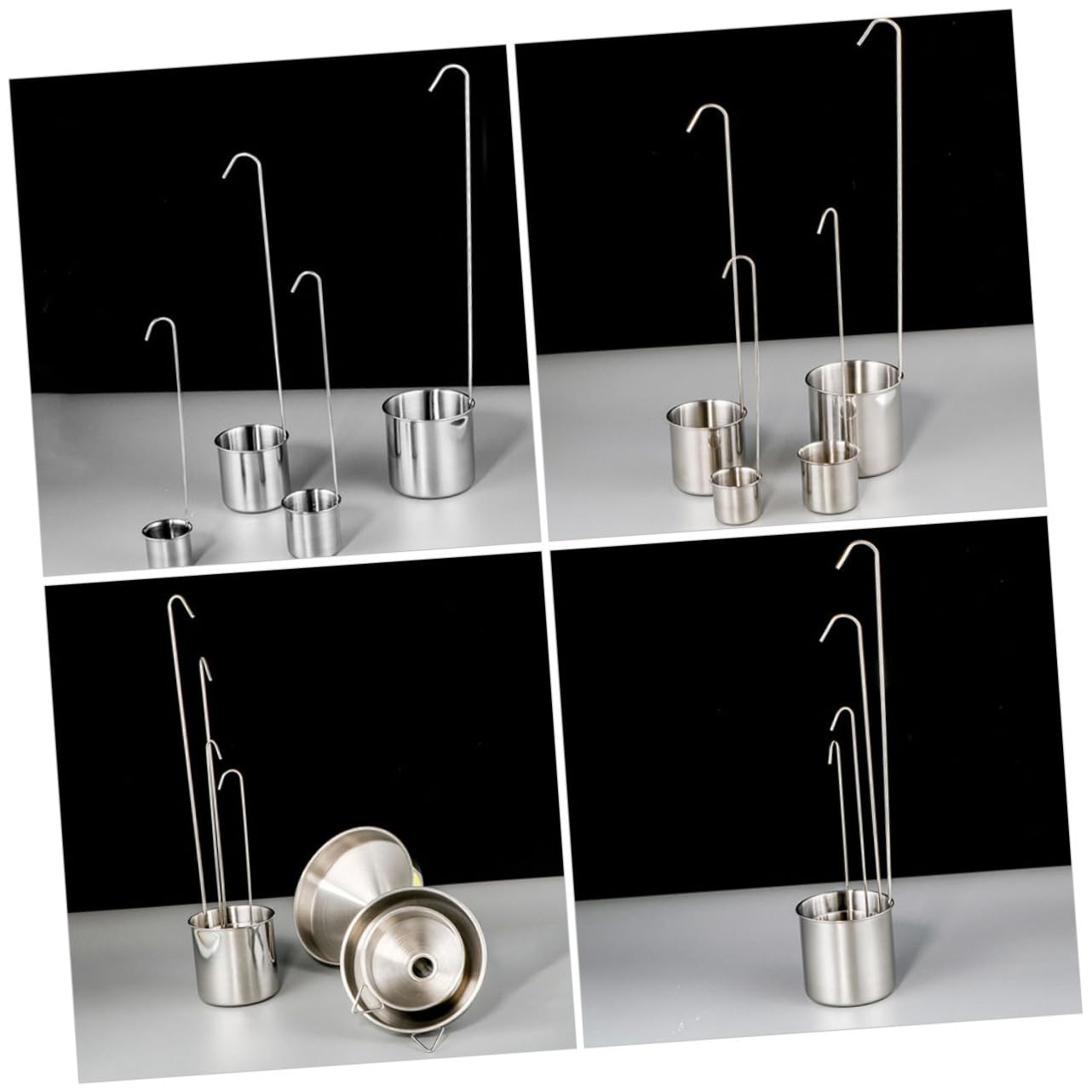 Set Imbuto con Filtro in Acciaio Inossidabile da 250ml, Mestolo Multifunzionale Versatile per Uso Domestico in Cucina