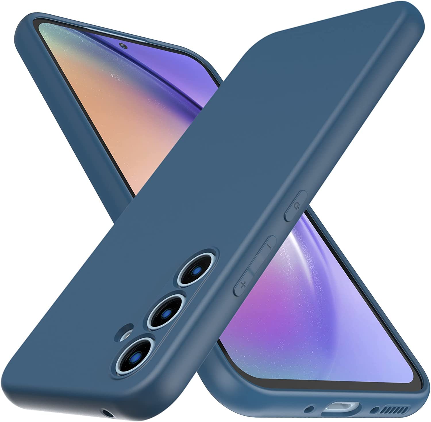 EMODIL Samsung Galaxy A54 Case Cover Blue Slim Fit Soft Back TPU Cover Flexible Silicone Cover Matte for Samsung Galaxy A54 5G ® (Blue)