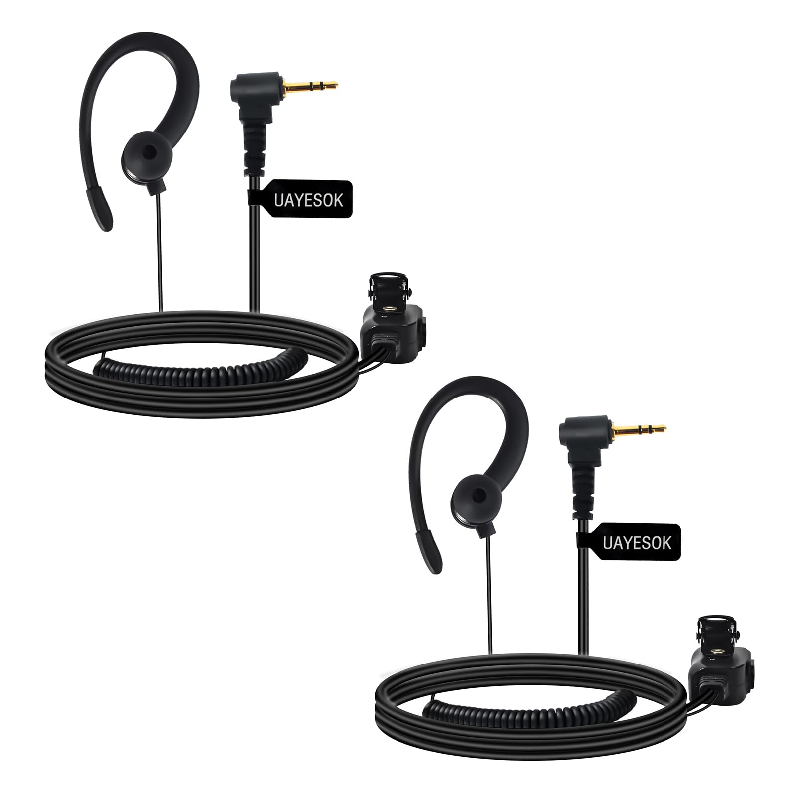 Sponsored Ad – UAYESOK 1 Pin 2.5mm Walkie Talkie Earpiece, G Shape Soft Earhook Security Headset Bodyguard with PTT Mic for Motorola Talkabout TLKR T92 H20 PMR446 T60 T80 T82 XT180 Two Way Radio (2 Pcs)