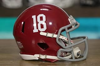 Alabama Football Helmet + US Flag Helmet Decal - Green Gridiron