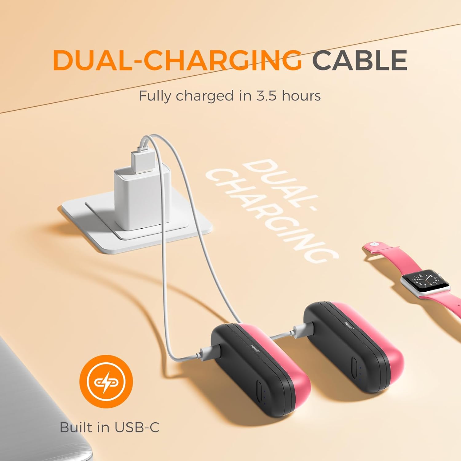 OCOOPA 2 in 1 Magnetic Rechargeable Hand Warmers, UT2s Mini Electric Handwarmers 2 Pack, Split USB-C, Reusable Portable Pocket Heater, Raynauds, Golf, Christmas, Tech Gifts for Women Men - Image 6