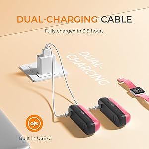 OCOOPA 2 in 1 Magnetic Rechargeable Hand Warmers, UT2s Mini Electric Handwarmers 2 Pack, Split USB-C, Reusable Portable Pocket Heater, Raynauds, Golf, Christmas, Tech Gifts for Women Men